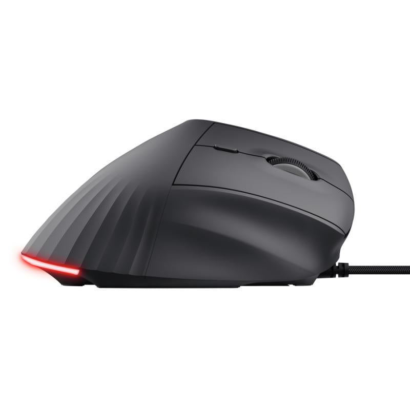 Mouse Gaming Ergonomic cu fir Trust GXT 145 Rexxa, conectivitate USB-A, rezolutie maxima 12800 dpi, negru