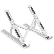 Stand Notebook, aluminiu, pliabil si ajustabil, 7 trepte de inaltime, husa de transport, gri